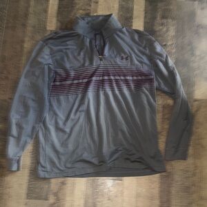"Game Day Ready! Under Armour Men's Gray 1/4 Zip Pullover - Size L"